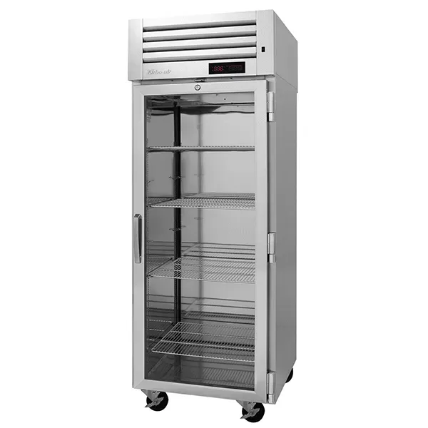 Turbo Air PRO-26H2-GS-PT 1 Glass and 1 Solid Door Pass-Thru Heated Cabinet, Left-Hinged, 26.2 Cu.Ft.