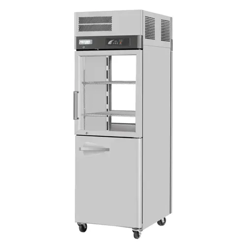 Turbo Air PRO-26R-GSH-PT-N 2 Glass/Solid Combi Half-Doors Pass-Thru, Top Mount Reach-In Refrigerator