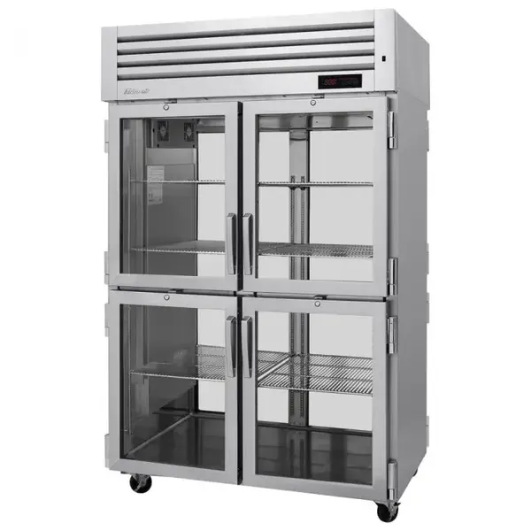 Turbo Air PRO-50-4H-G-PT 8 Glass Half Doors Pass-Thru, Heated Cabinet