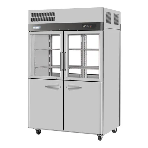 Turbo Air PRO-50R-GSH-PT-N 4 Glass/Solid Combi Half-Doors Pass-Thru, Top Mount Reach-In Refrigerator