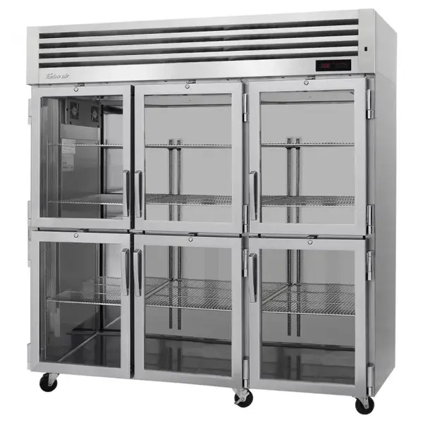 Turbo Air PRO-77-6H-G 6 Glass Half Doors Heated Cabinet, 73.9 Cu.Ft.