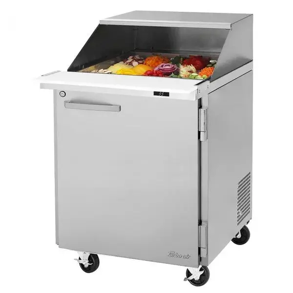 Turbo Air PST-28-12-N-SL 1 Solid Door Mega-Top, Sandwich/Salad Prep Table, Dual-Sided Lid