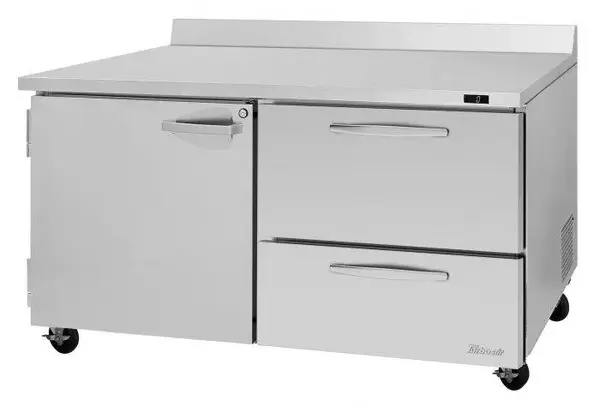 Turbo Air PWF-60-D2L-N, 2 Drawers 1 Left-Hinged Door Worktop Freezer