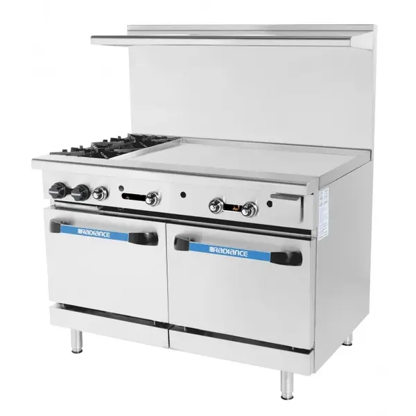 Turbo Air TARG-2B36G, 48-Inch 2-Burner Gas Range with 36-Inch Griddle, CSA