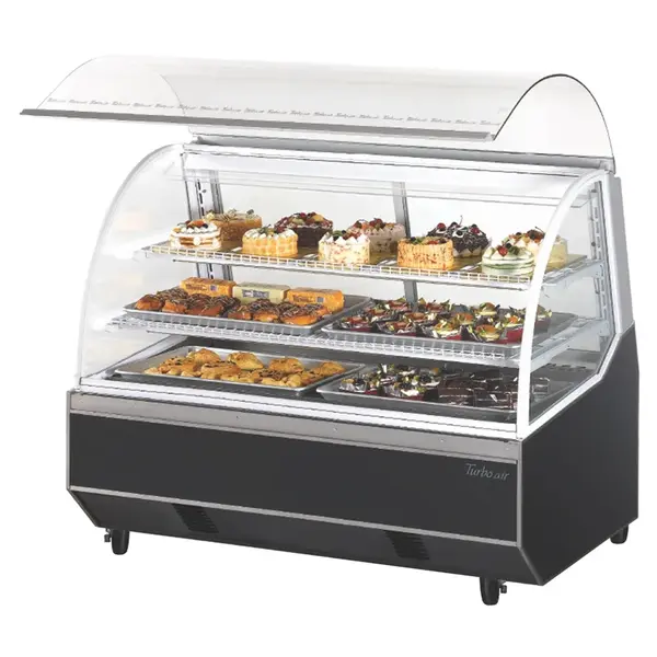 Turbo Air TB-4R, 48-inch Curved Glass Refrigerated Bakery Display Case with Lift-Up Front - 14.5 Cu. Ft.