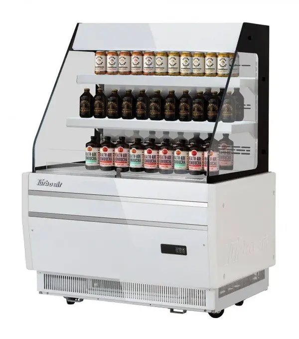 Turbo Air TBA37-50N-W, 37-inch Low Horizontal Open Display Merchandiser, White