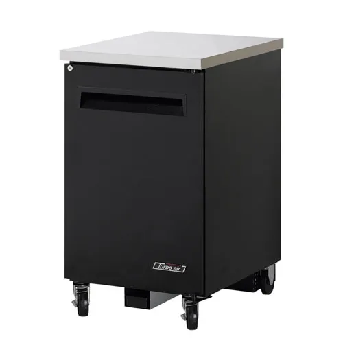 Turbo Air TBB-1SB-N6, 24-Inch 1 Solid Door Underbar Back Bar, Black Vinyl Ext.