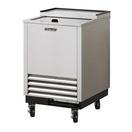 Turbo Air TBC-24SD-GF-N6 Underbar 1 Lid Stainless Steel Ext. Glass Chiller & Froster