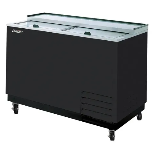 Turbo Air TBC-50SB-GF-N Underbar 2 Lids Black Vinyl Ext. Glass Chiller & Froster