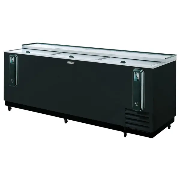Turbo Air TBC-95SB-N Underbar 3 Lids Black Vinyl Ext. Bottle Cooler