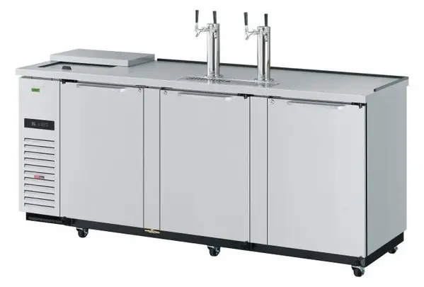 Turbo Air TCB-4SDD-N, 90-inch Stainless Steel Underbar 4 Keg Club Top, Digital Type