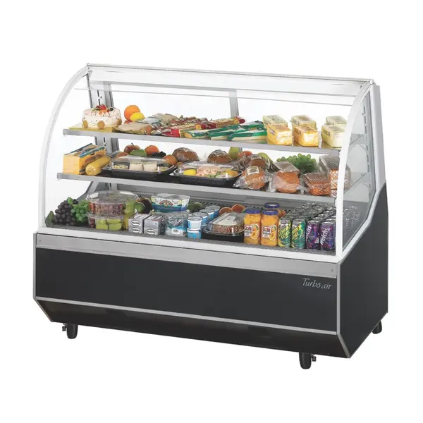 Turbo Air TD-4R, 48-inch Curved Glass Deli / Bakery Display Case, 11.7 Cu. Ft.