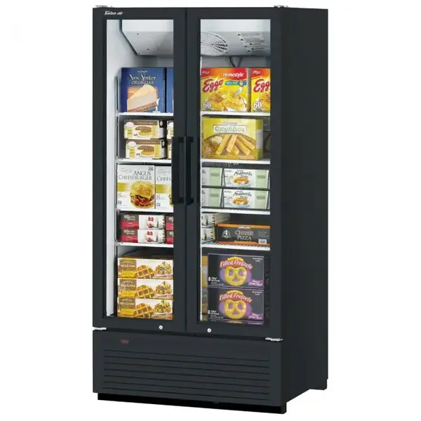 Turbo Air TGF-35SDHB-N, 2 Swing Glass Doors Full Height Merchandiser, Black