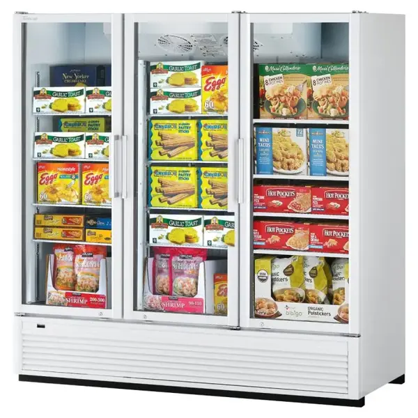 Turbo Air TGF-72SDHW-N, 3 Swing Glass Doors Full Height Merchandiser, White