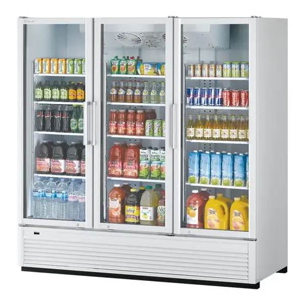 Turbo Air TGM-72SDHW-N, 3 Swing Glass Doors Full Height Merchandiser, White