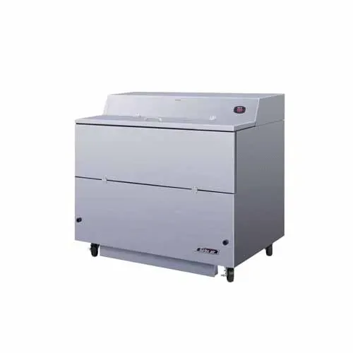 Turbo Air TMKC-49S-N-WS 49-Inch L Single Access Milk Cooler, White Vinyl & SS Ext. SS Int.