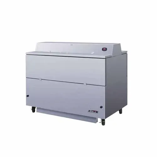 Turbo Air TMKC-58D-N-SS 58-Inch L Dual Access Milk Cooler, Stainless Steel Ext. SS Int.