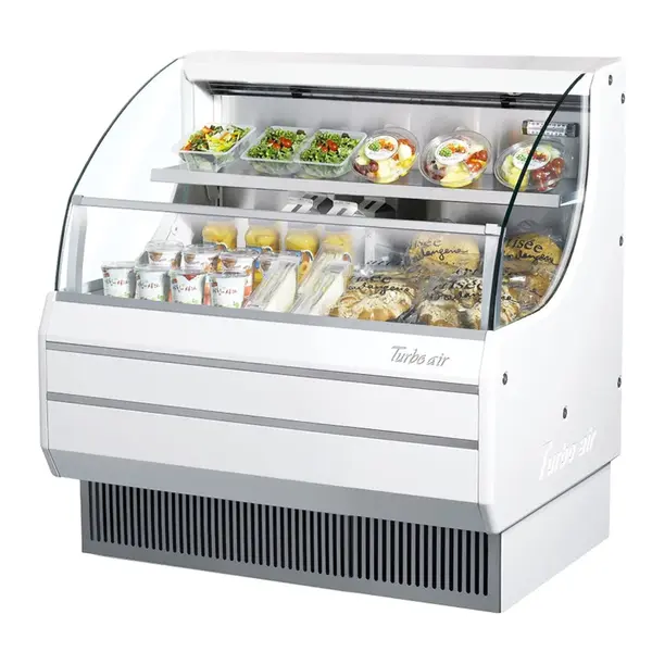 Turbo Air TOM-40LW-SF-N Open Display Horizontal Merchandiser 39-Inch L Low Profile SS Front Panel-White