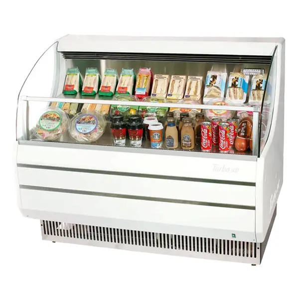 Turbo Air TOM-40SW-N Open Display Horizontal Merchandiser 39-Inch L Slim Line-White