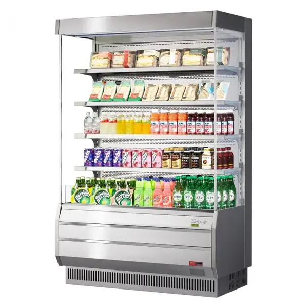 Turbo Air TOM-50S-N, 50-inch Stainless Steel Slim Line Open Display Horizontal Merchandiser