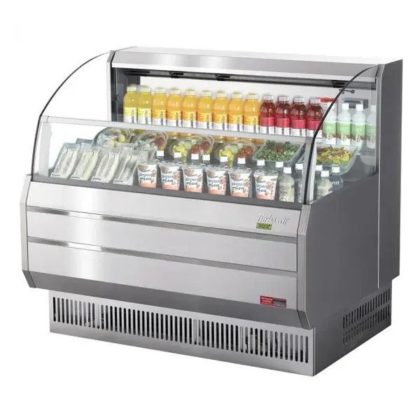 Turbo Air TOM-50SS-N, 50-inch Stainless Steel Full Size Open Display Vertical Merchandiser