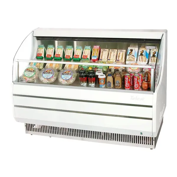 Turbo Air TOM-50SW-N Open Display Horizontal Merchandiser 50-Inch L Slim Line-White