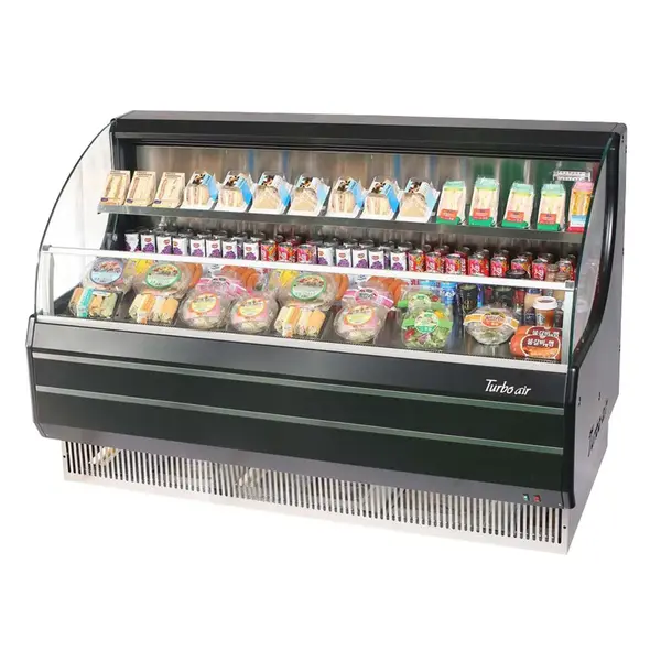 Turbo Air TOM-60LB-N Open Display Horizontal Merchandiser 63-Inch L Low Profile-Black