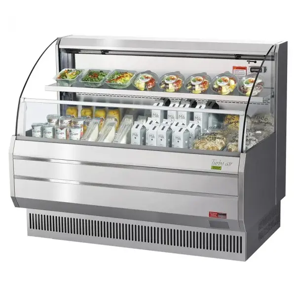 Turbo Air TOM-60LS-N 63-Inch Horizontal Stainless Steel Open Display Merchandiser, Low Profile