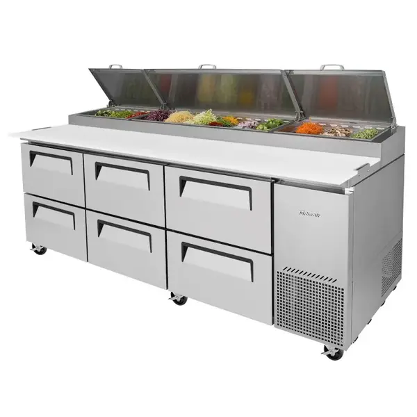 Turbo Air TPR-93SD-D6-N 6 Drawers Pizza Prep.Table
