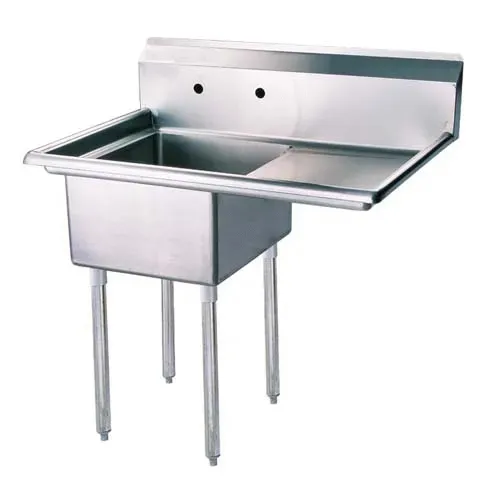 Turbo Air TSA-1-R1, 18 x 18 x 11-inch One Compartment Sink, Stainless Steel