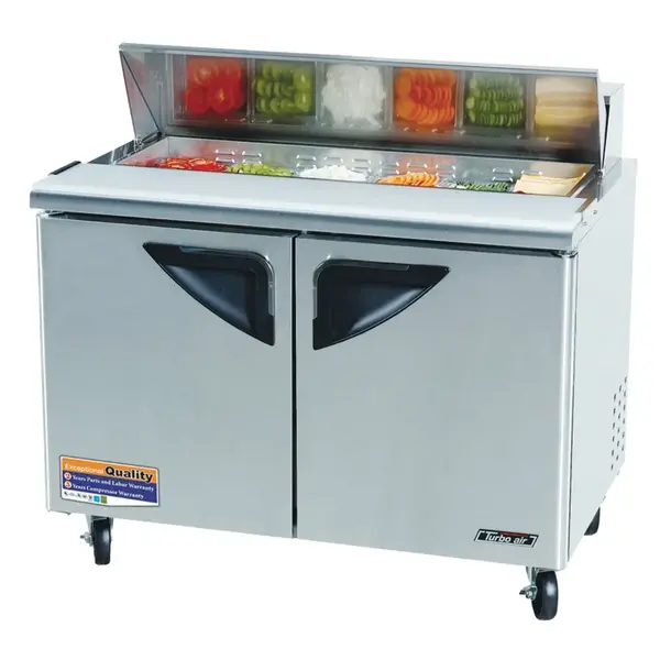 Turbo Air TST-48SD-N 2 Solid Doors Sandwich/Salad Unit