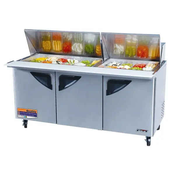 Turbo Air TST-72SD-30-N 3 Solid Doors Mega-Top Unit