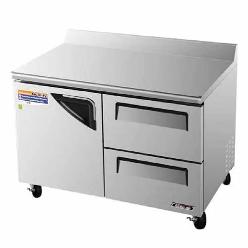 Turbo Air TWF-48SD-D2-N 1 Solid Door+2 Drawers Worktop Freezer