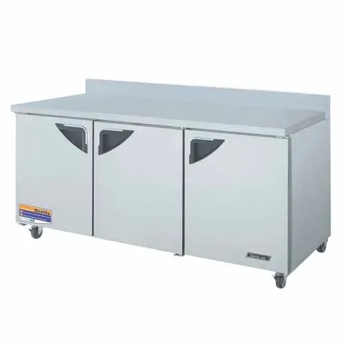 Turbo Air TWR-72SD-N 3 Solid Doors Worktop Refrigerator