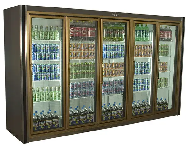 Universal Coolers ADM-5G 126x30x78-Inch Beverage Merchandiser, Glass Swinging Doors, Remote System