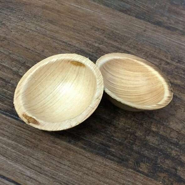 VerTerra Dinnerware VerTerra 01-01-02B-X 2.5-inch Eco-Friendly Round Palm Leaf Bowl, 25/PK