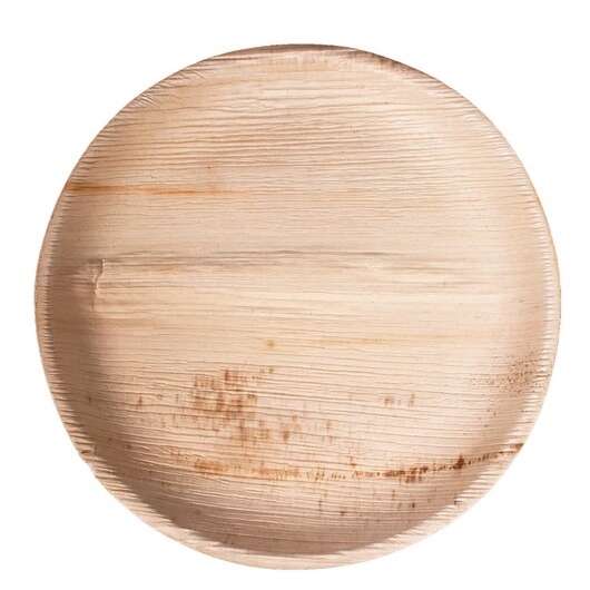 VerTerra 01-01-22B 8-inch Eco-Friendly Round Palm Leaf Plate, 300/CS