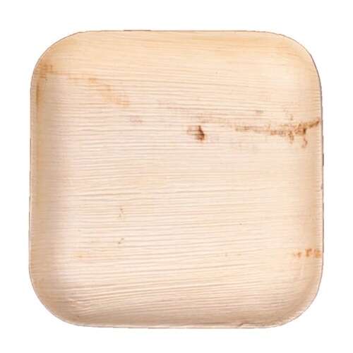 VerTerra Dinnerware VerTerra 01-22-15B-X 6-inch Eco-Friendly Square Palm Leaf Plate, 25/PK