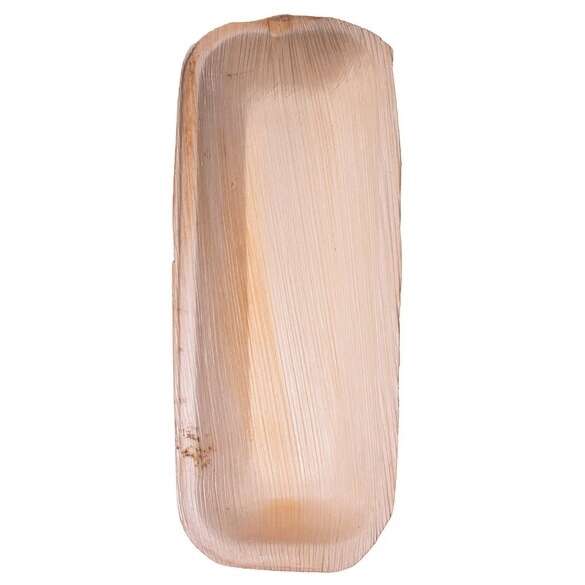 VerTerra Dinnerware VerTerra 01-22-18B-X 4x10-inch Eco-Friendly Rectangular Palm Leaf Tray, 25/PK