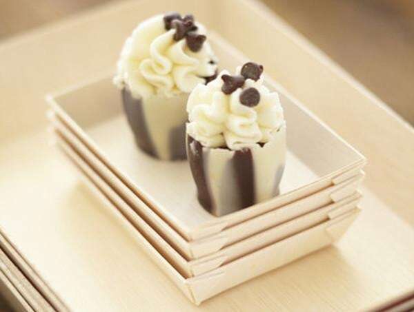 VerTerra TG-DE-2X3 2x3-inch Eco-Friendly Fixed Sided Mini Single Use Wooden Tray, 300/CS