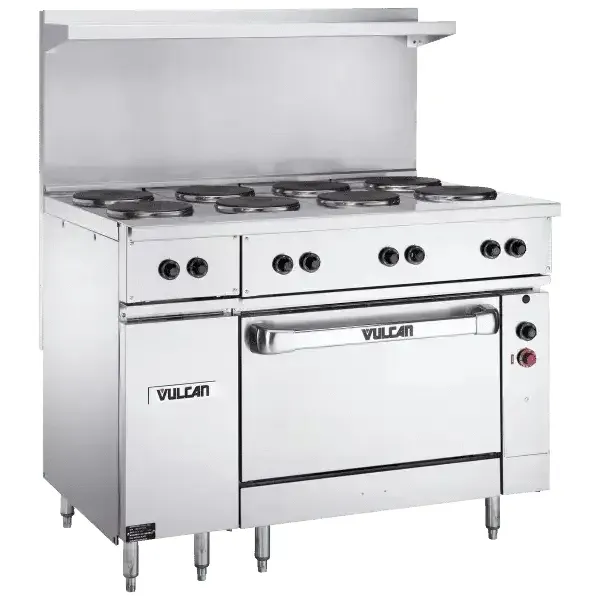 Vulcan EV60SS-6FP24G480, 60-Inch Electric Restaurant Range