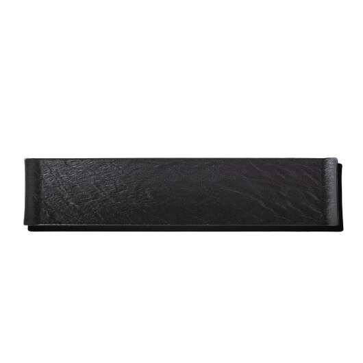 Wilmax WL-661103/A, 18.25x3.75-Inch Black Porcelain Rectangular Dish, 18/PACK