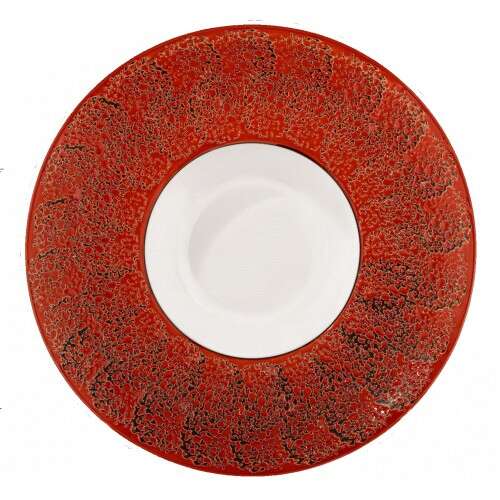 Wilmax WL-667226/A, 10.5-Inch Red Porcelain Deep Plate, 12/PACK