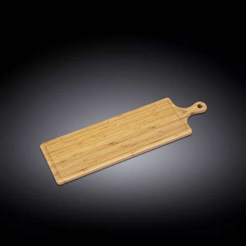 Wilmax WL-771136/A, 26x7.9-Inch Long Serving Bamboo Board With Handle, EA