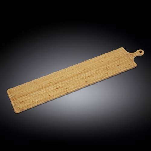 Wilmax WL-771138/A, 39.4x7.9-Inch Long Serving Bamboo Board With Handle, EA