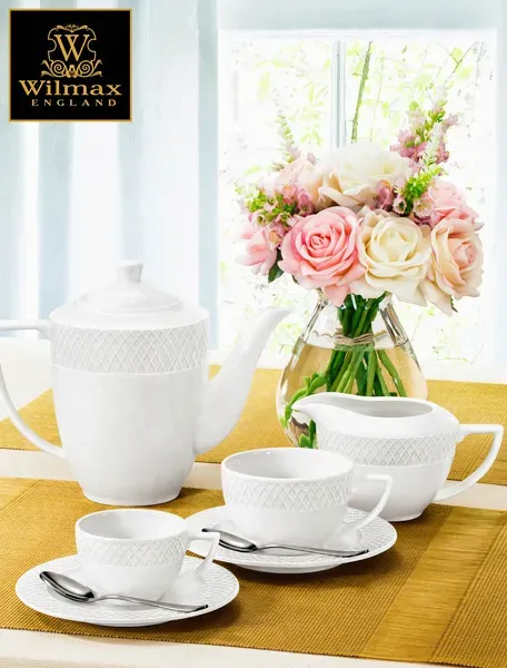 Wilmax WL-880111/1C 25 Oz Julia White Porcelain Coffee Pot in Gift Box, 24/CS