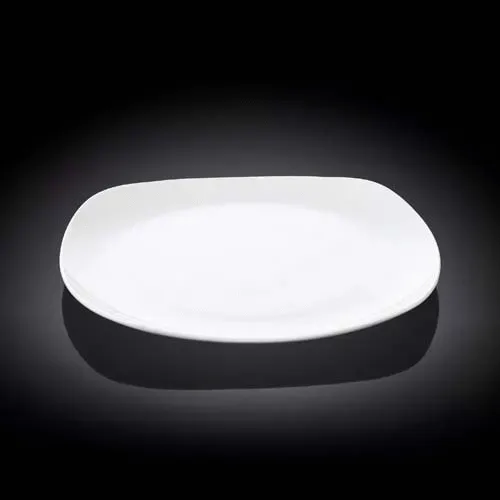 Wilmax WL-991001/A 7.75x7.75-Inch Ilona White Porcelain Dessert Plate, 48/CS