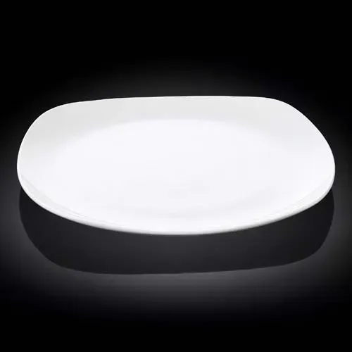 Wilmax WL-991003/A 11.5x11.5-Inch Ilona White Porcelain Platter, 18/CS