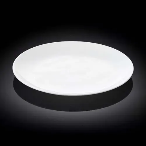Wilmax WL-991015/A 10-Inch Olivia Pro White Porcelain Dinner Plate with a Rolled Rim, 24/CS