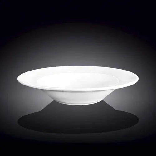 Wilmax WL-991252/A 8-Inch Stella Pro Round White Porcelain Professional Deep Plate, 36/CS